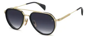 David Beckham DB 1226/G/S Altın Siyah - Mavi Degrade Antirefle Cam