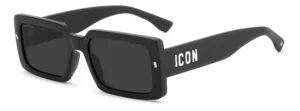 Dsquared ICON 0029/S Mat Siyah - Gri Cam